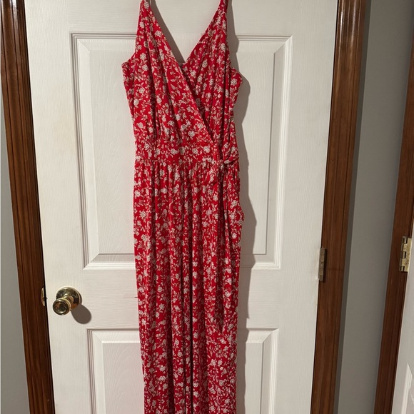 Kaileigh Pants - Kaileigh Red Floral Jumpsuit